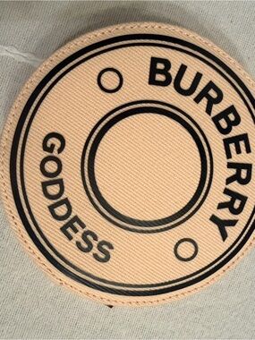 Burberry Peach and Black Circular 'Goddess' Patch